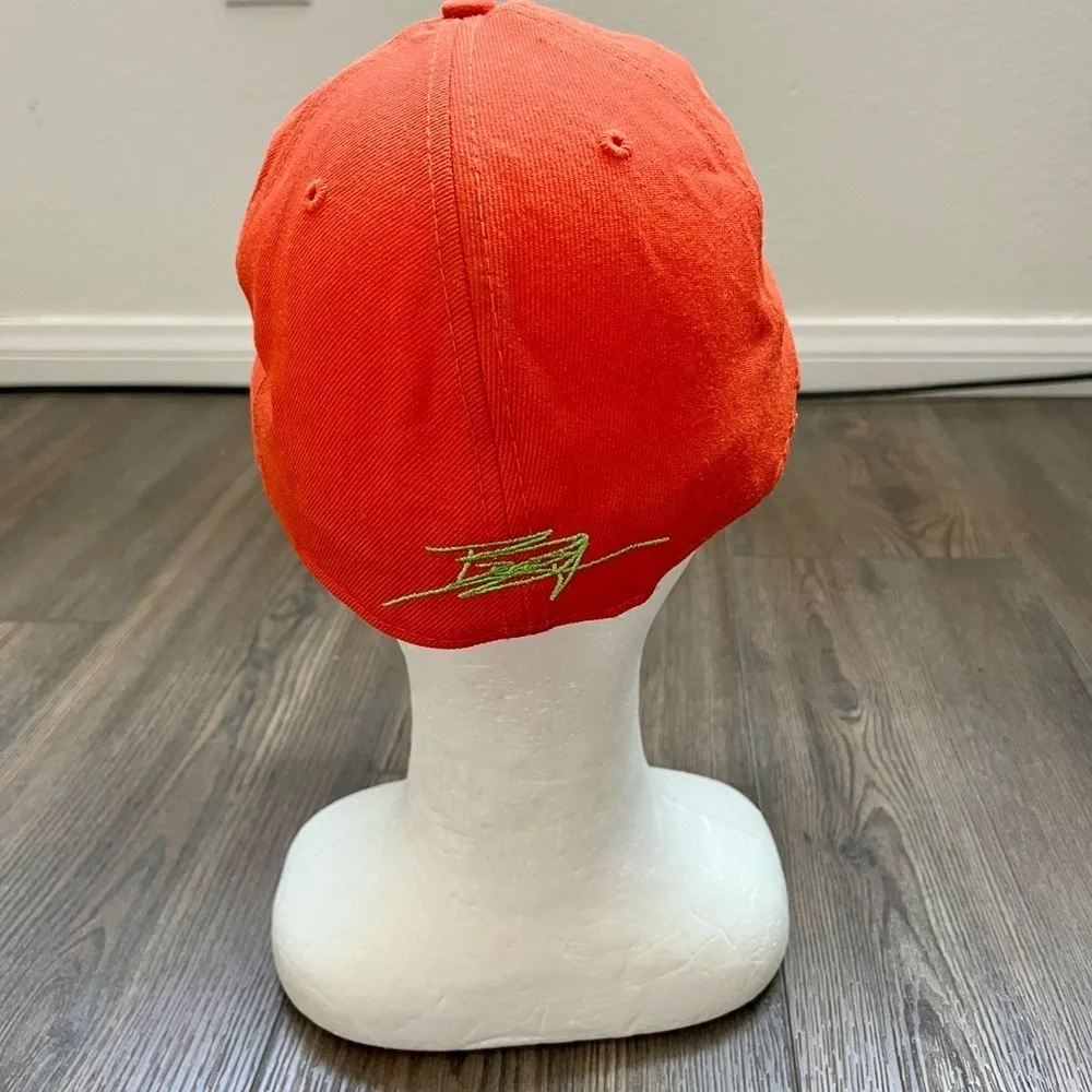 New Era Bright Orange Cap with Green Logo